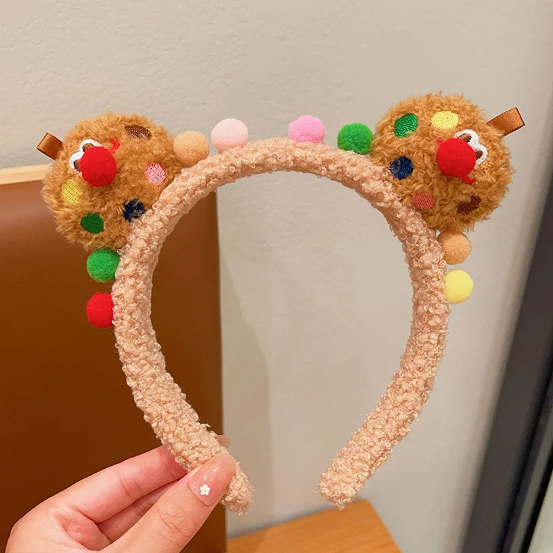 طوق شعر للخريف والشتاء، طوق رأس كرتوني جميل، شعر ضغط لا يؤذي بطاقة الشعر، إكسسوارات الشعر