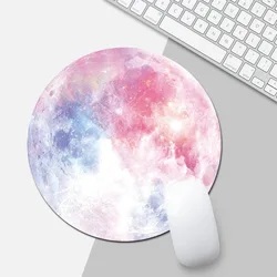 Fashion Moon Phase Planet Retro Mouse Pad Round Computer Mouse Pad Gaming Mouse Pad for Pc Laptop Desk Macbook