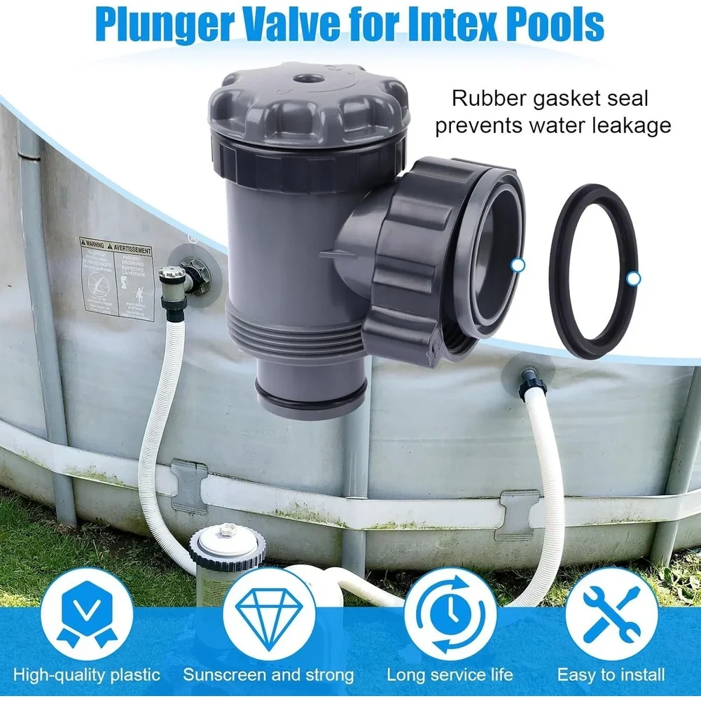 Pool Pump Switch Valve Replacement 38mm Plunger Valve Ground Above Swimming Pool Plunger Connection