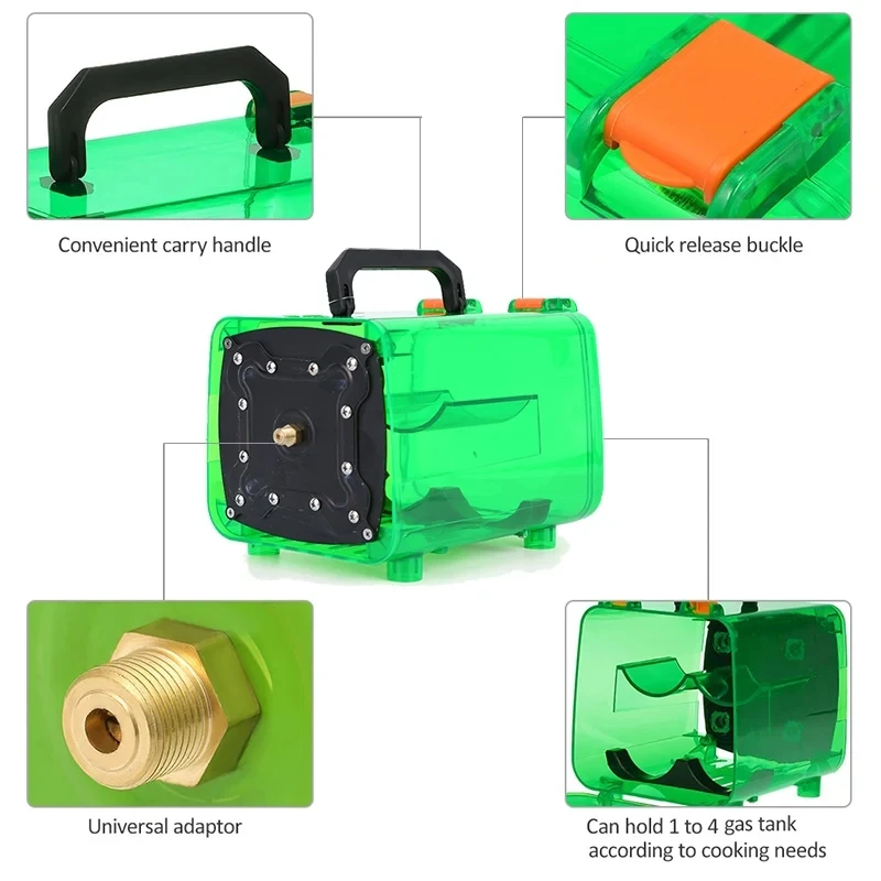 BRS Outdoor Reise-Camping-Picknick Energie-Speicher 4-in-1-Ausgang Gaspropan-Tank Zentraleinheit Behälter Flaschenkoffer BRS-Q5 – Detail 12