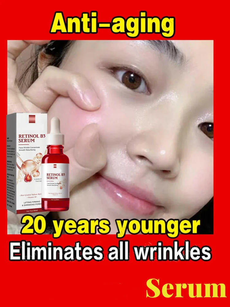 

Instant Retinol Wrinkle Remover Face Serum Firming Lifting Anti-Aging Liquid Fade Fine Lines Whitening Korean Skin Care Products