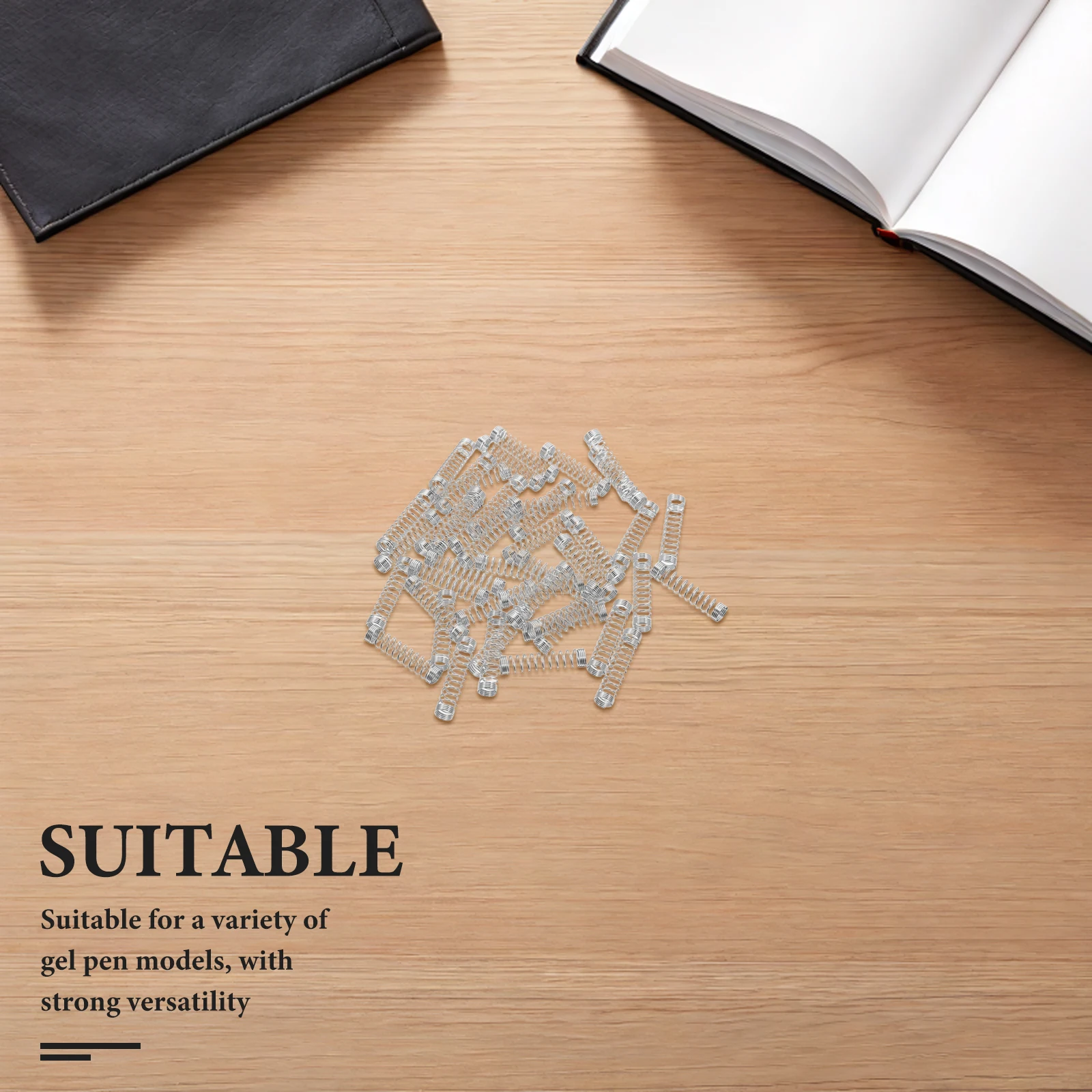 50 قطعة قلم حبر جاف الربيع الملء 0.4 مللي متر الفولاذ المقاوم للصدأ نوابض ضغط صغيرة للقلم الميكانيكية استبدال أدوات الكتابة