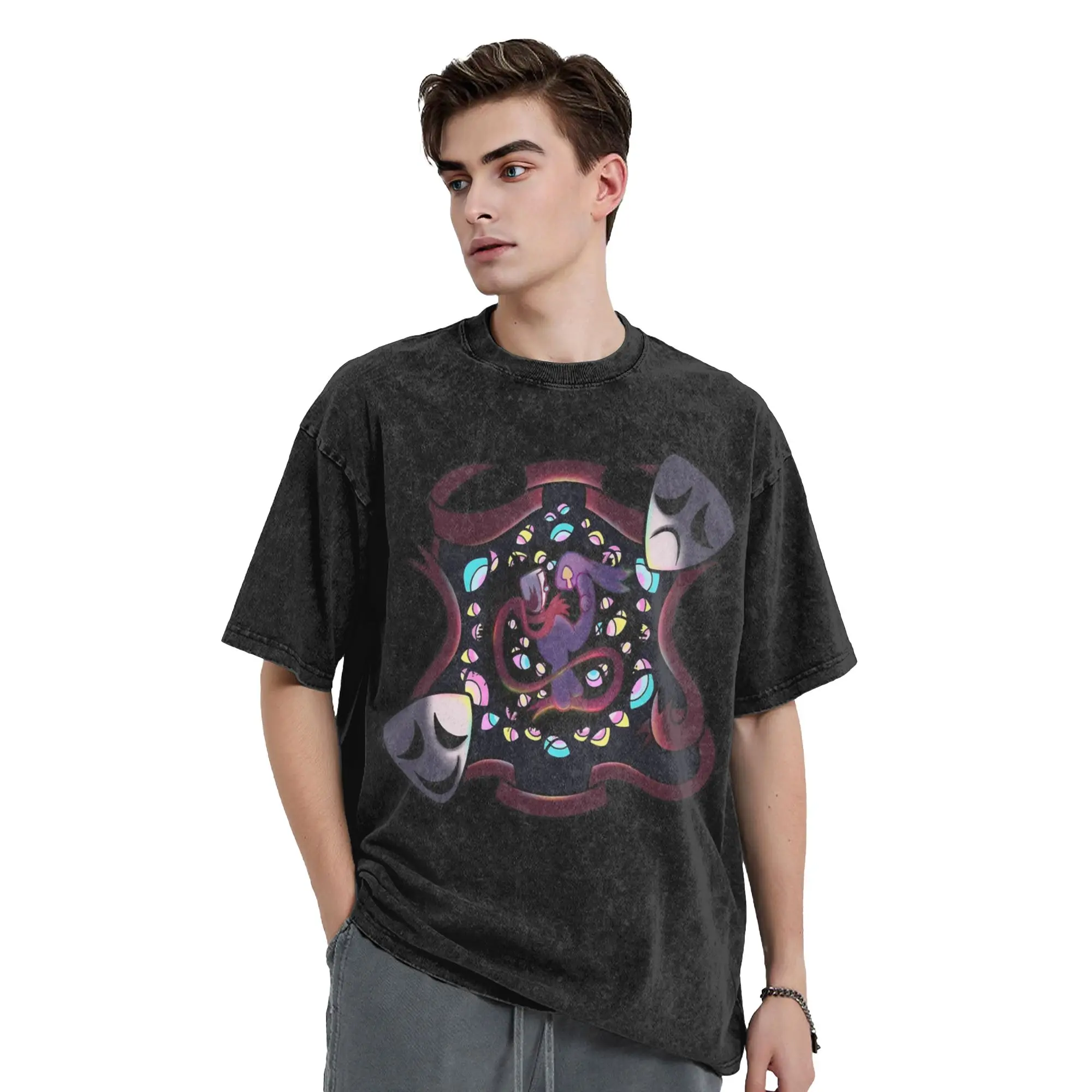 Gangle and Jax Cartoon Digitals Circus Washed T Shirts Streetwear Novelty T-Shirts  Tees Men Women Cotton Oversize Printed
