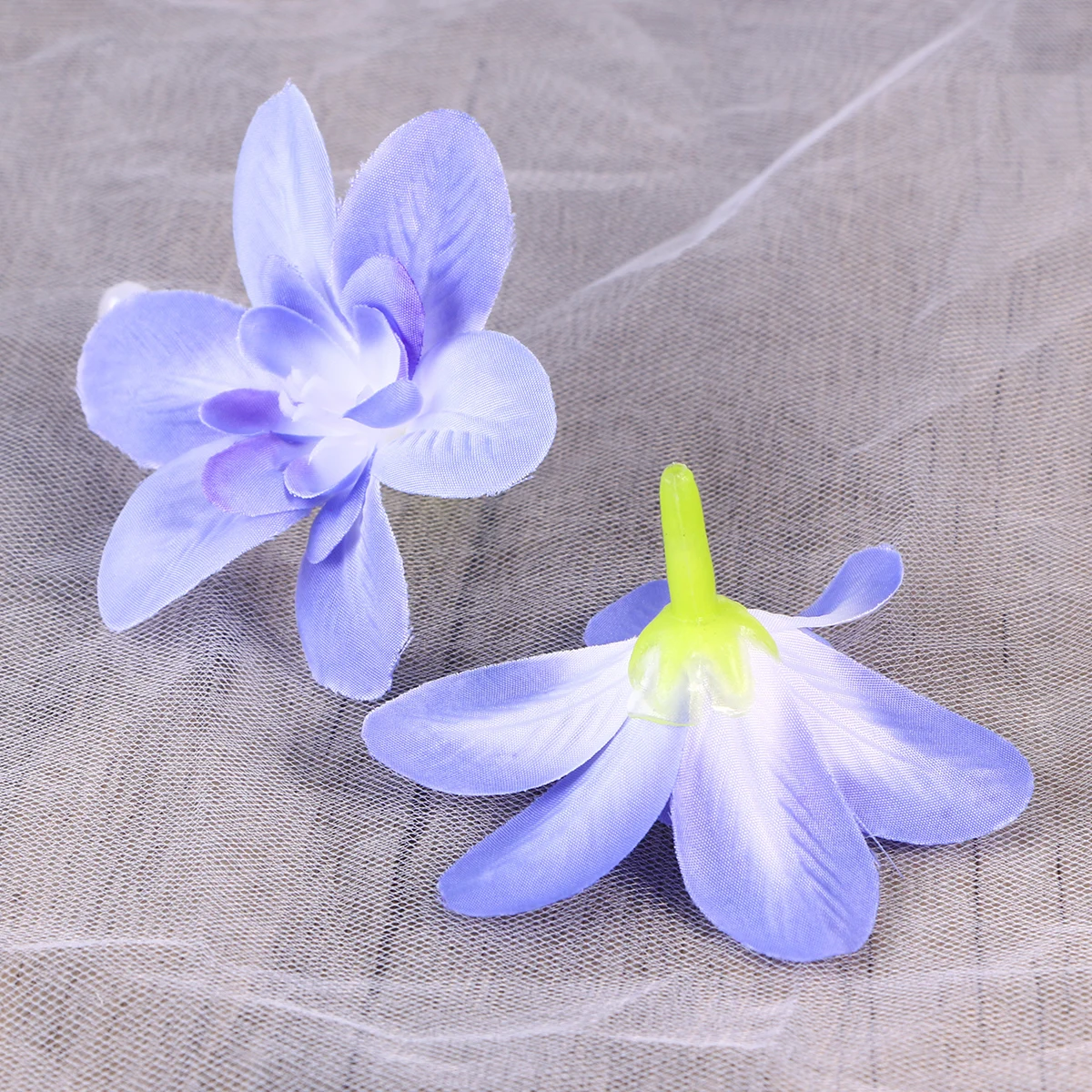 

30Pcs Realistic Artificial Silk Orchid Flower Heads for Wedding Garland Bridal Headbands DIY Craft Decoration