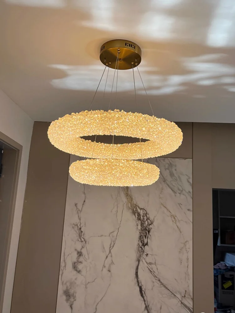

Nordic Living Room Crystal Chandelier Living Room Bedroom Kitchen Ceiling Chandelier LED Lighting Lamps Room Decor Lustre