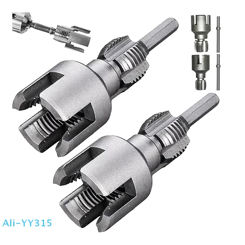 【Y】전동 드릴 호환 PVC 파이프 나사 절단기 키트 DN15 DN20 파이프 PVC 파이프 나사 절단 도구 PPR/PE 파이프 나사 절단 도구