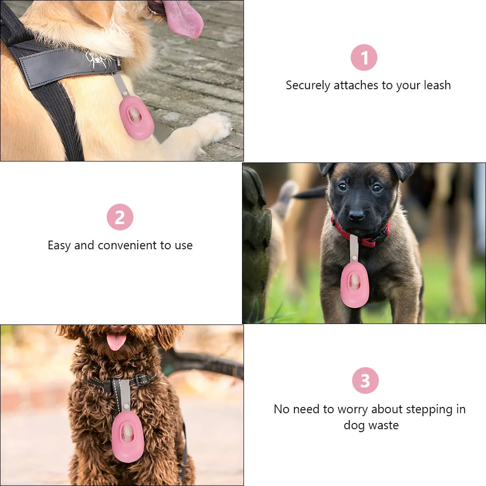 

Dog Holder 1 Roll Included Portable Cleaning Supply For Leash Collar Backpack Silicone Pet Dispenser Pouch Dog Waste Bag Holder