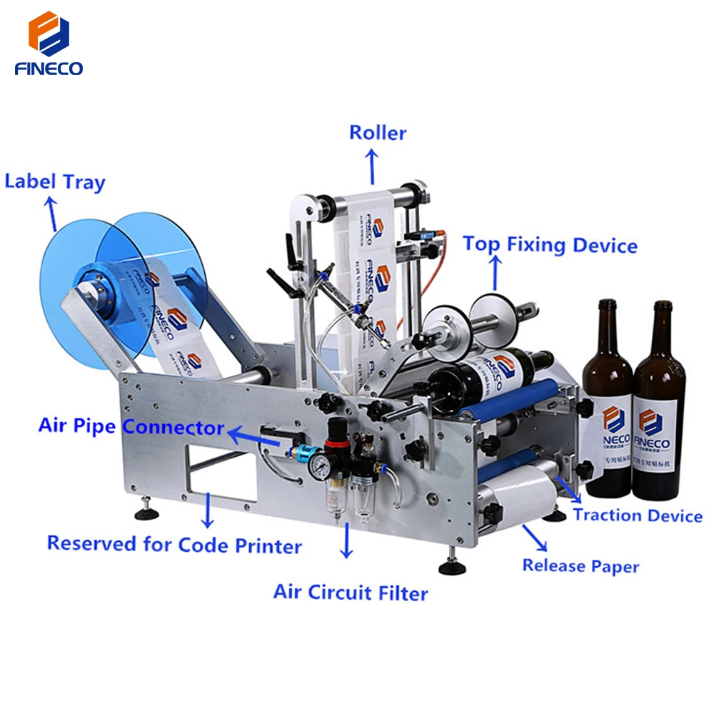 Labels Printer Machine for Bottles Thermal Paper Water Bottle 1.5 Liter Plastic Label Sticking Machine Malaysia