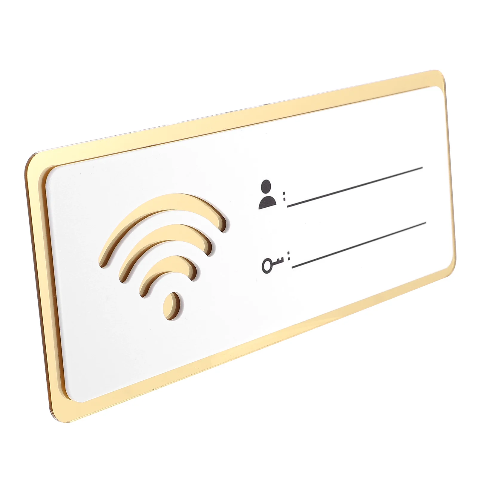 Rappel Wifi Sign Nail Password Token Information Board White Acrylic Office