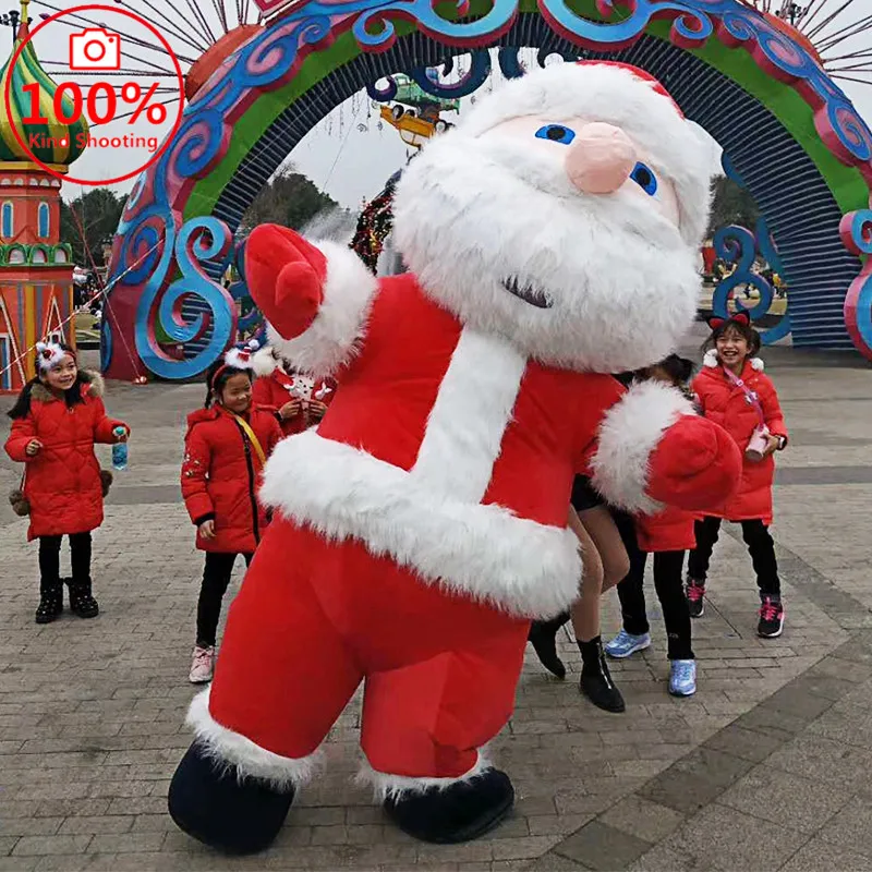 

Cute Inflatable Santa Claus Snowman Mascot Costume Adult Fancy Dress Christmas Party kawaii Mascot Costume Carnival Costumes