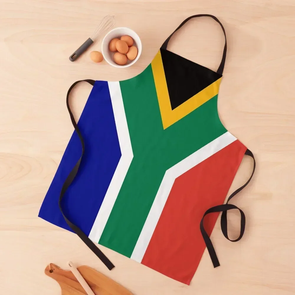 

South African Flag Gifts, Masks, Stickers & Products (GF) Apron Barista Kitchen manicurist Apron