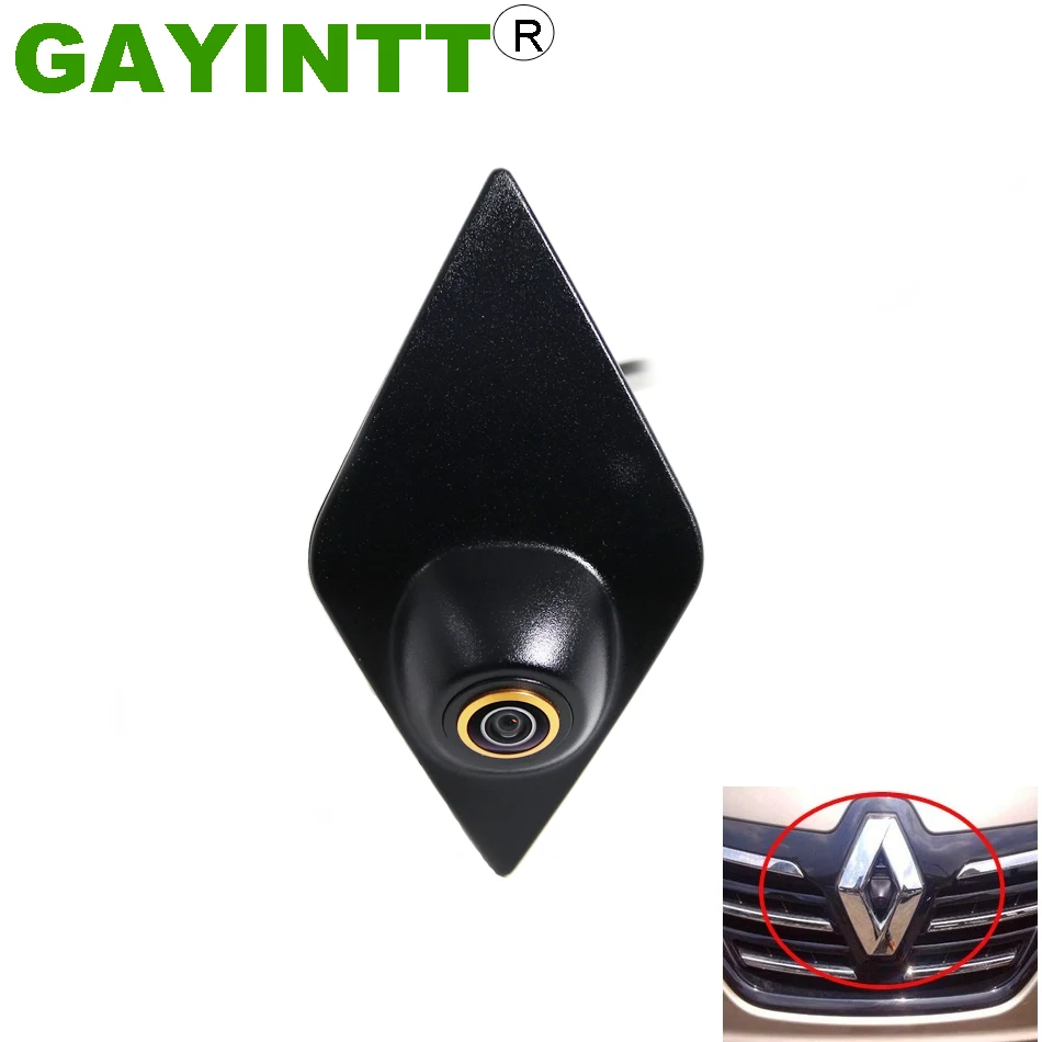 GAYINTT 170° Vehicle HD Car Front View Camera For Renault Captur Koleos Modus Clio Night Vision Waterproof CCD