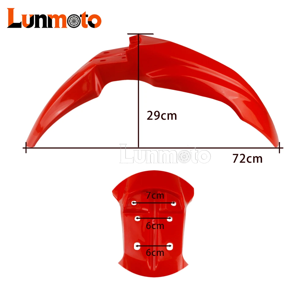 For Honda CRF250RX 2019-2020 CRF250R 2018-2020 CRF450R CRF450RX 2017-20 Motocross Dirt Bike Front Fender Enduro Plastic Mudguard view 2