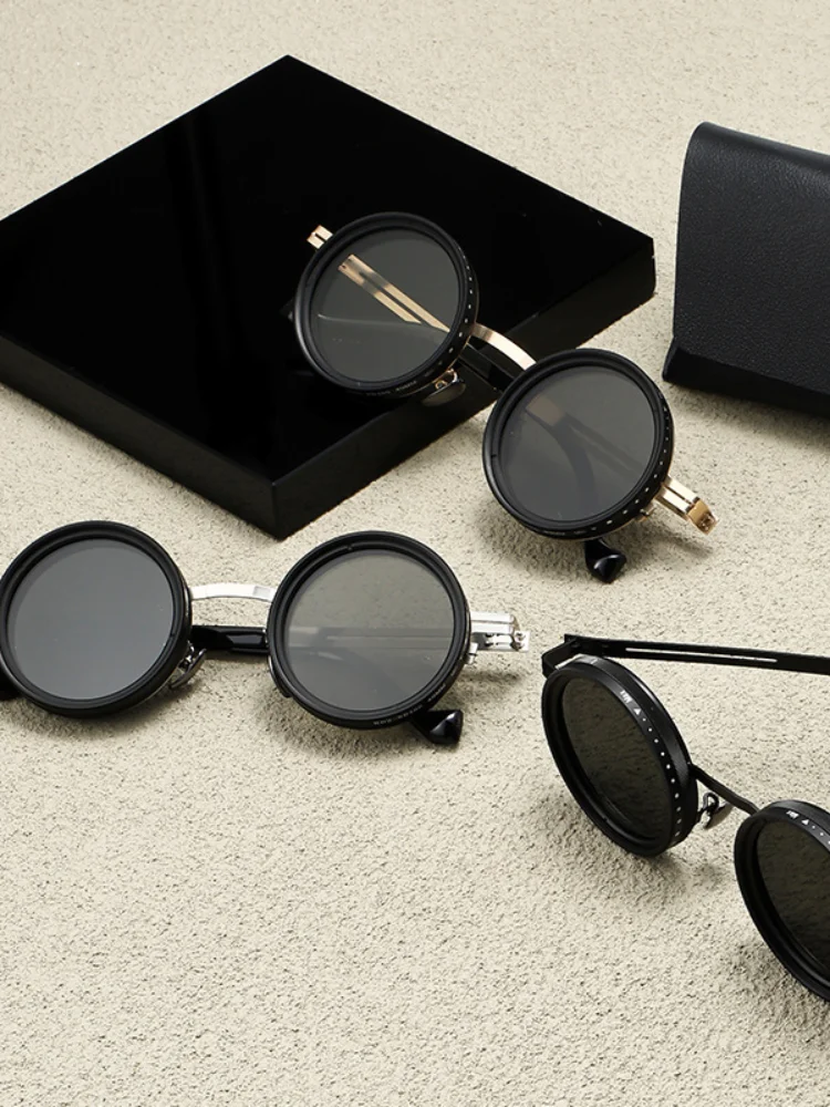 AliExpress NONE ND2-400 Adjustable Dimming Glasses Fashion Punk Nd Filter Polarized Uv400 Sunglasses With Glasse Case 9 Level Fishing Glasses