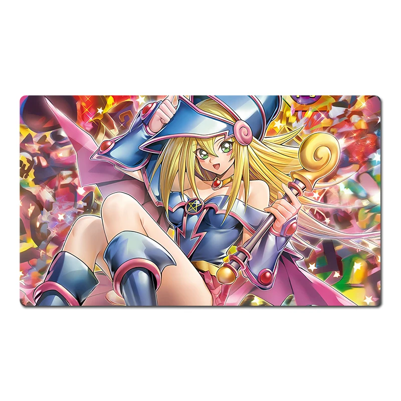 

YuGiOh Playmat Dark Magician Girl Trading Card Game Mat TCG CCG Mouse Pad Desk Table Play Mat Mousepad Free Bag 60x35cm