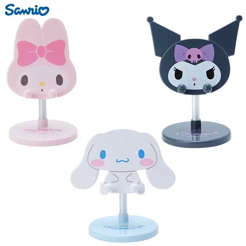 

Подставка для телефона с мультяшным аниме Sanrioed My Melody Cinnamoroll Kuromi, модель куклы, милые настольные украшения, милая подставка для телефона