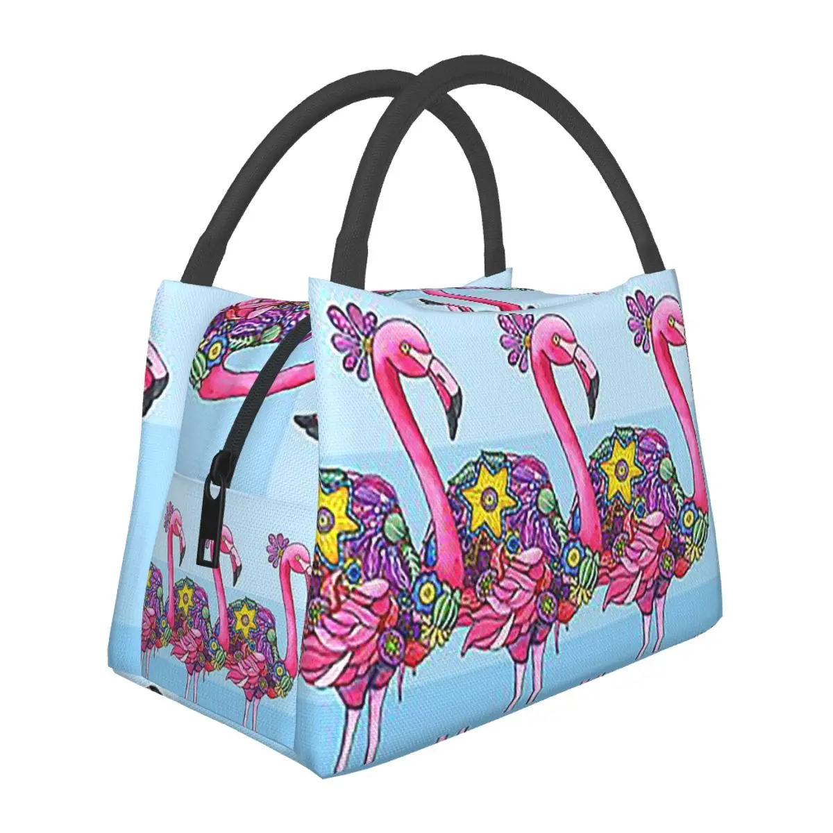 A Small Flamboyance Of Flamingos Lunch Bags Insulated Bento Box Lunch Tote Picnic Bags Cooler Thermal Bag for Woman Kids Travel