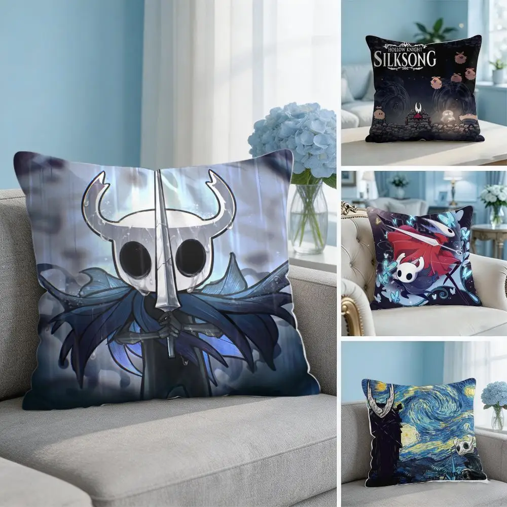 H-Hollow Knight Game Cushion Cover Square Pillow Bedroom Sofa Leisure Comfort Living Room Home Decoration 40X40