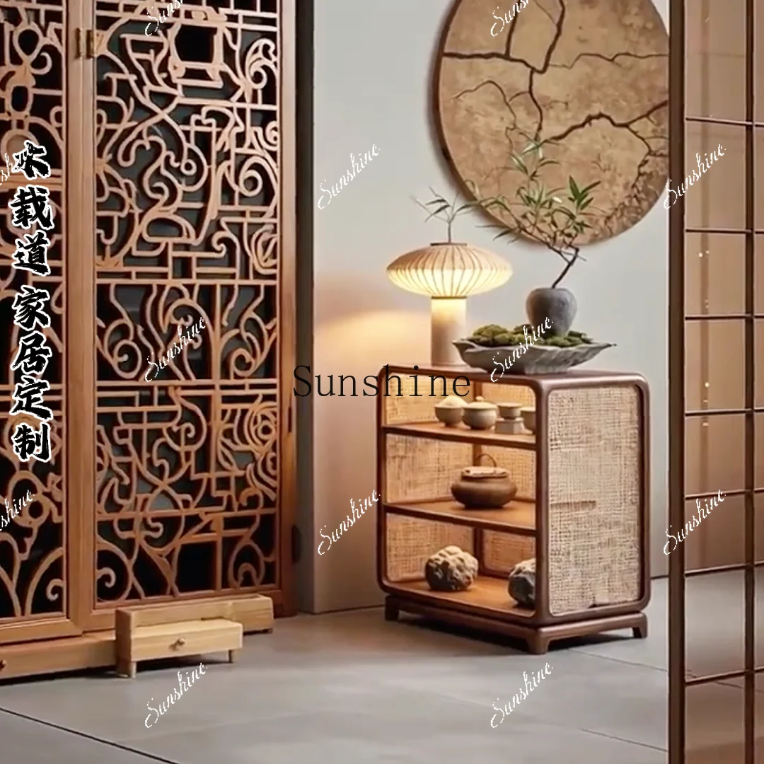 

Solid wood living room household small coffee table modern simple light luxury edge table FT