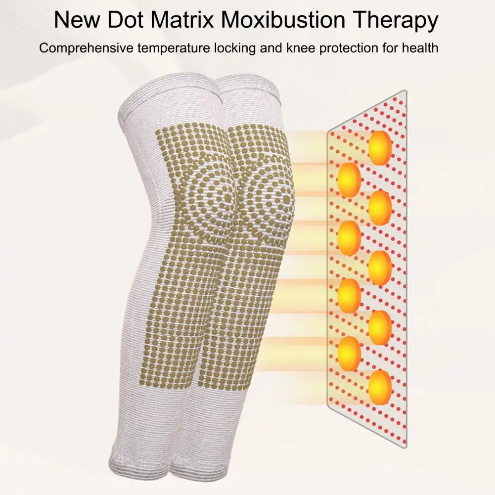 Men Women Mugwort Acupressure Knee Sleeves Self Heating Compression Elastic Wrap Joint Pain Relief Knee Brace