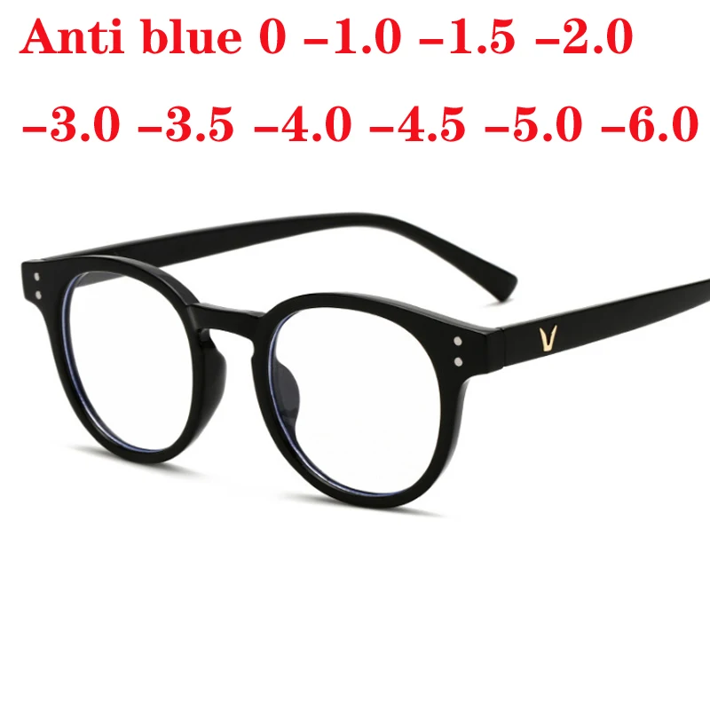 

Computer Glasses Gaming anti Blue Light Block Clear Myopia Steampunk Round Diopter 0 -1.0 -2.0 To -6.0