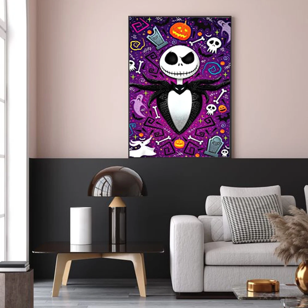 Disney Diamond Painting The Nightmare Before Christmas Skeleton Jack Diamond Mosaic Halloween Decoration