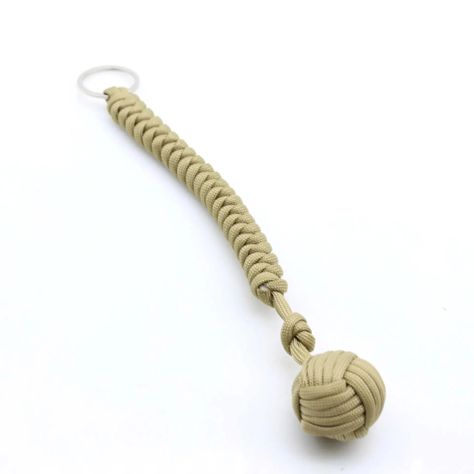 1pc Affe Faust Stahl Ball Selbstverteidigung Lanyard Überleben Schlüssel Kette Gebrochenes Fenster Regenschirm Seil Geflochtene Kette Outdoor Sicherheit Prot – Detail 7