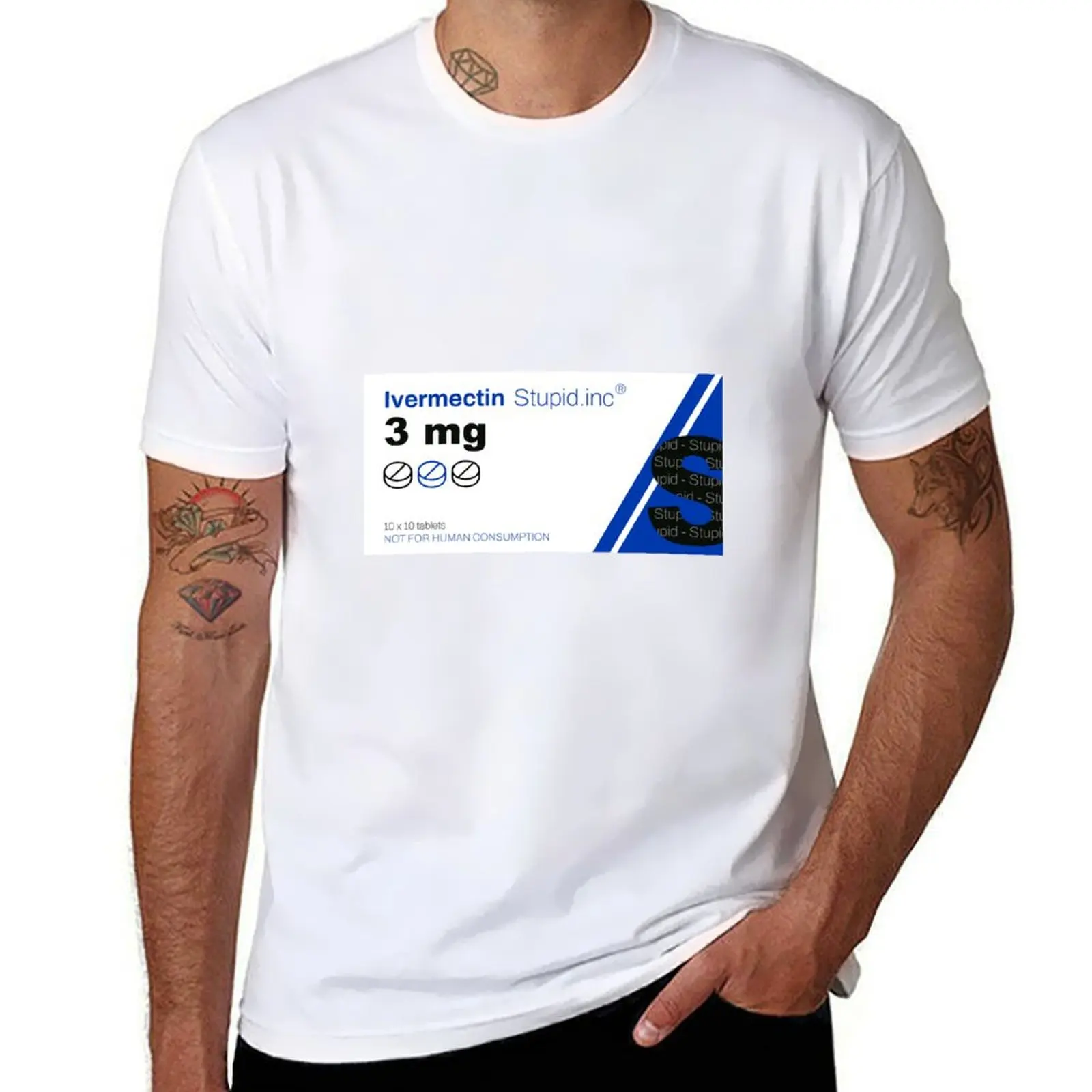 تي شيرت Ivermectin Medicine التعبئة والتغليف تي شيرت رجالي عادي تي شيرت للرجل 100 بالمائة قطن تي شيرت #1
