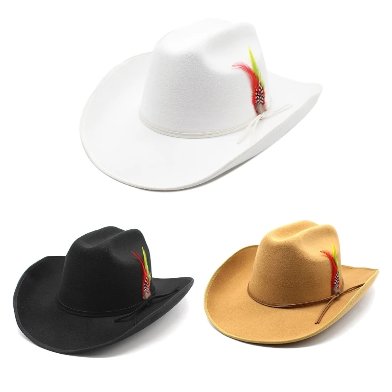 

Western Top Hat Wide Brim Fedora Hat Gift for Boyfriend Top Hat Short Brim with for Outdoor Gatherings