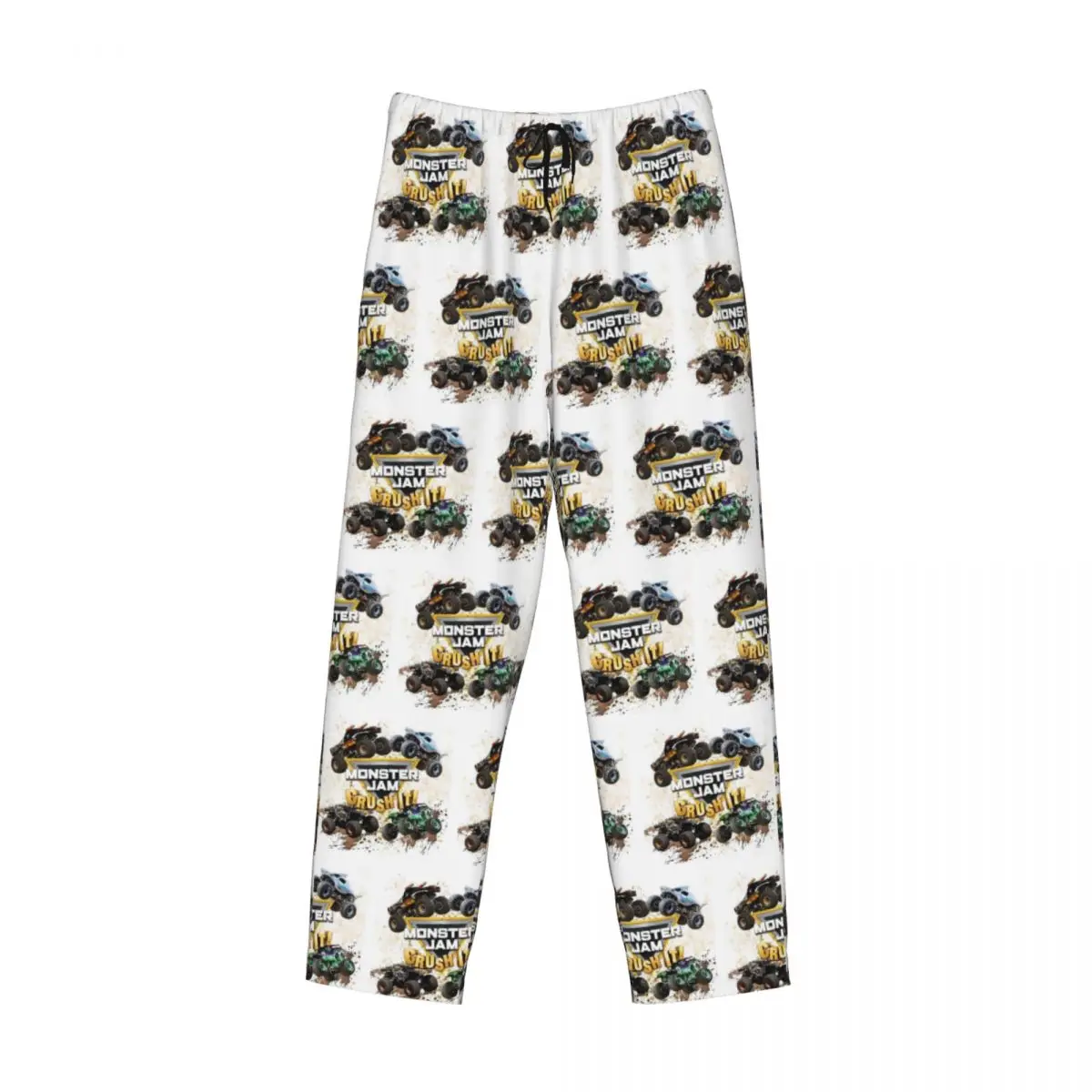 

Custom Classic Monster Jam Truck Pattern Pajama Pants Men Sleepwear Sleep Lounge Bottoms with Pockets