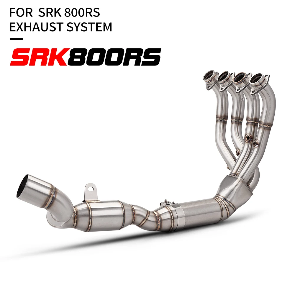 Motorcycle Exhaust Front Header Link Pipe Fit QJMOTOR Chase 800RS QJ800RS SRK800 For Stock Original Muffler