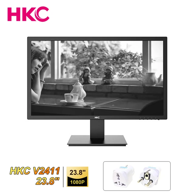 HKC 23.8 Inch Monitor 60Hz LED Display V2410 V2411 V2412 PC Monitor Gamer  Computer Screen Flat Panel VAG 1920*1080 Accessories - AliExpress