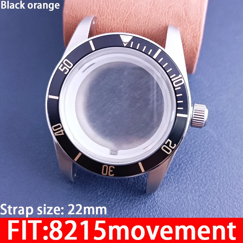 High-quality stainless steel watch case accessories for 46mm men's watch. Suitable for replacing the case of 8215 movement watch
