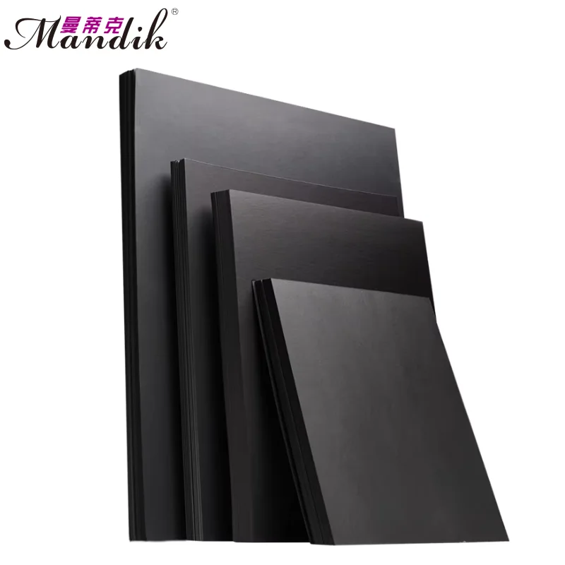 

A4 Black Cardboard Paper 120g-300g Thick Drawing Paper for Children Art Painting and DIY Crafts