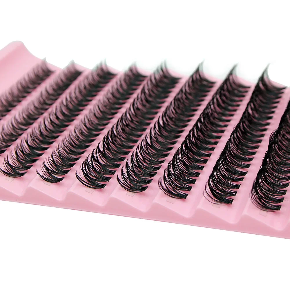 Pestañas de visón 1 caja/200 mechones extensión de pestañas naturales 3D Rusia herramientas de maquillaje de grupo Individual pestañas cilios