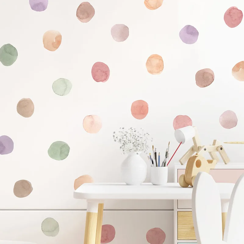 Bohemian dot stickers kid's room kindergarten DIY decoration self adhesive wall decal