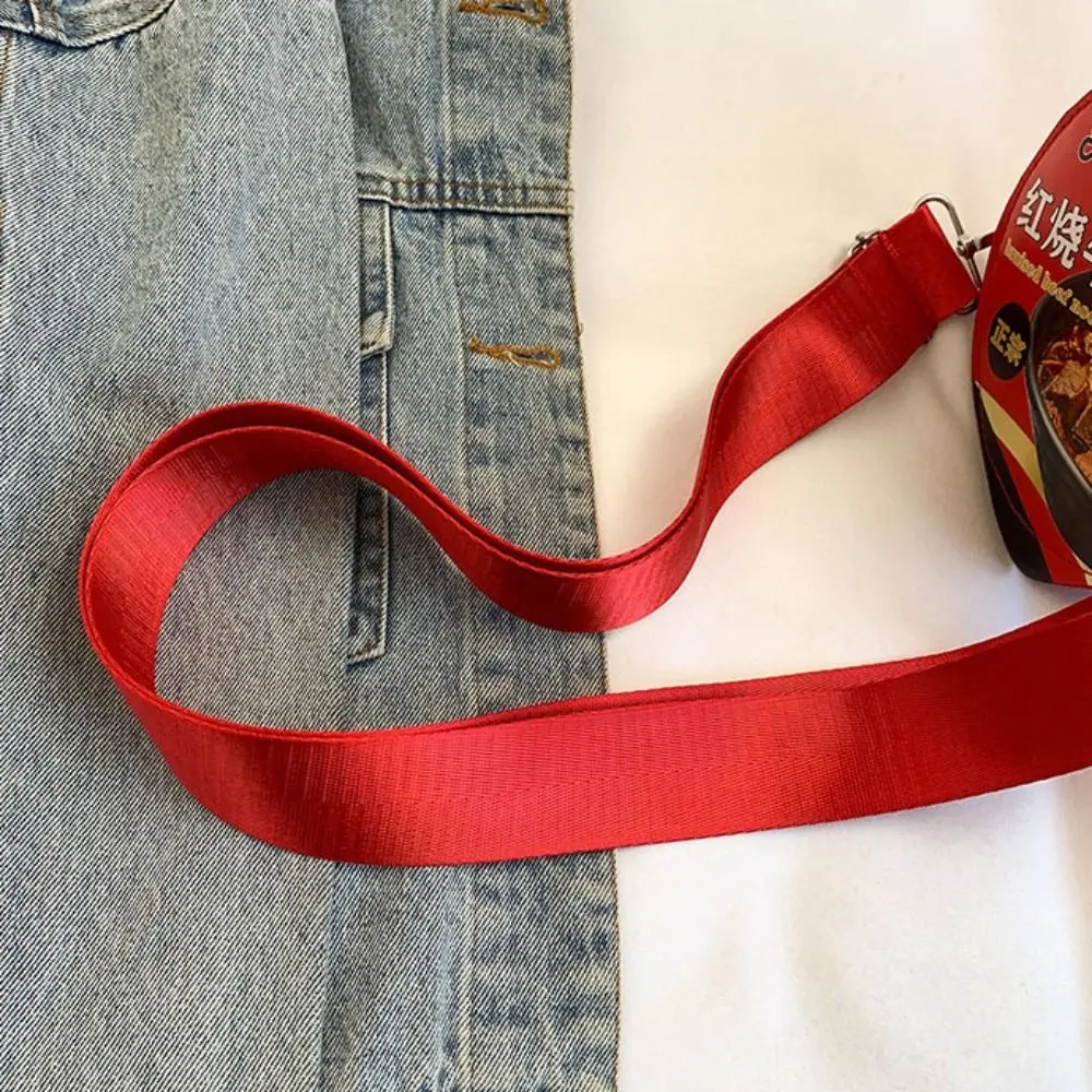 

Shoulder Bag Instant Noodles Crossbody Bags Large Capcity Solid Color Reusable Bucket Bag Crossbody Bag Zipper Shoulder Bag