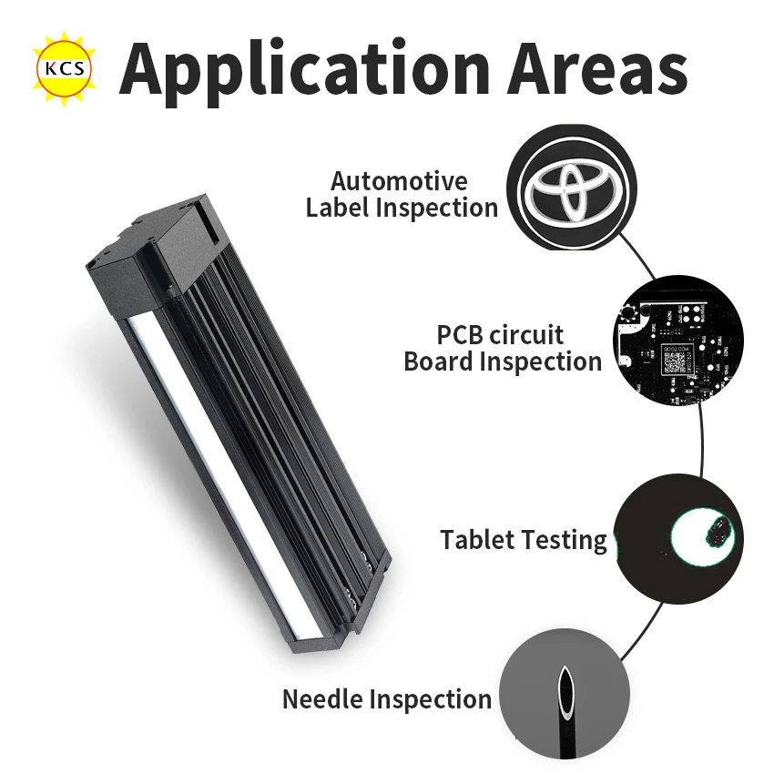 KCS Machine Vision Line Scan Light LED Linear Light DC Industrial Light LED Lighting Optical Lamps Optional Fan Or Fanless