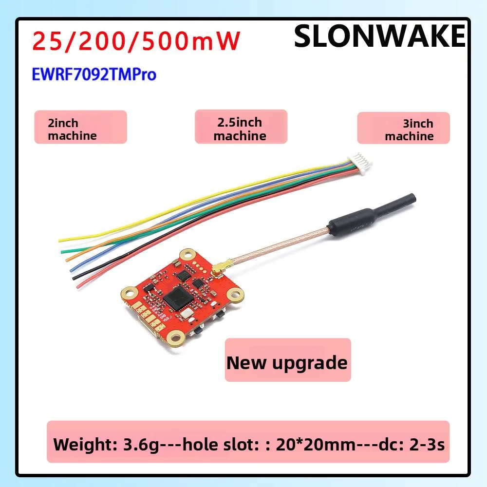 

SLONWAKE MPro Mini Datong Rabbit Machine 500 МВт Поддержка коробки имитации изображения TBS Угода Osd Параметр Настройка FPV Запчасти