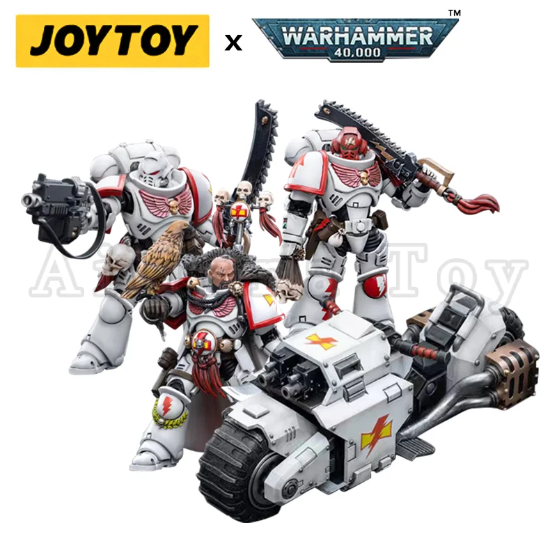 

JOYTOY 1/18 Action Figure 40K White Scars Intercessors And Bike Anime Collection Military Model