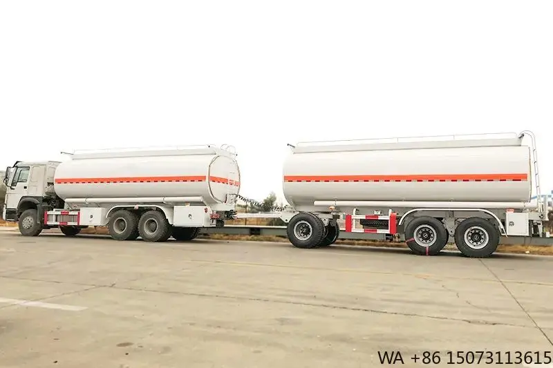 Mejor precio 2/3 eje 10000L combustible aceite agua leche tanque completo remolque barra de tracción Dolly cisterna