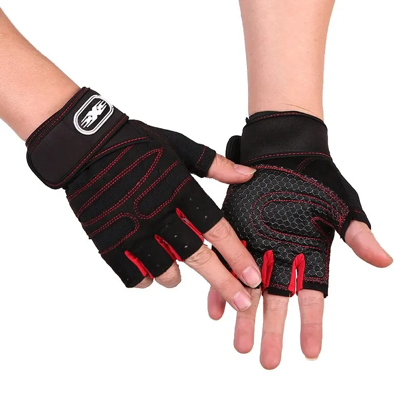 Gym Gloves for Men Women Fitness Weight Lifting Wristband Gloves Body Building Training Sports Exercise Cycling Glove Shockproof