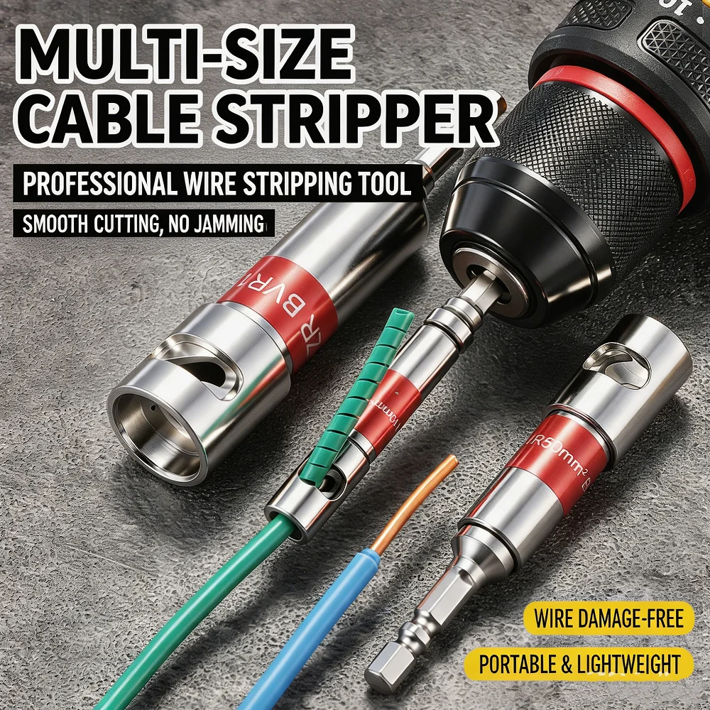 

﻿ Wire Electrician Cable Cutter Universal Handheld Quick Stripper Portable Electric Wire Stripper Multi-Tool Crimping Tool