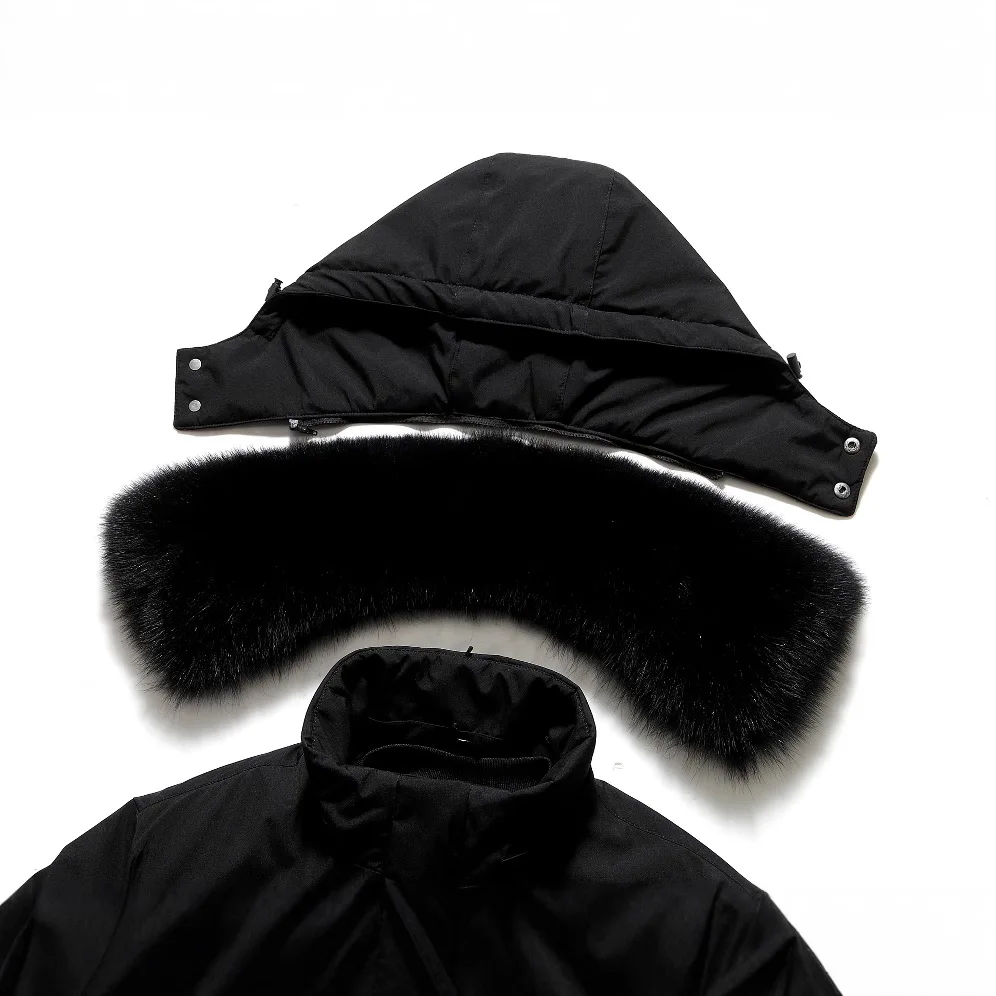 كندا معطف الشتاء للرجال أسفل سترة سترة طويلة بيضاء أوزة أسفل الحشو انفصال بطانة داخلية الباردة يندبروف #4