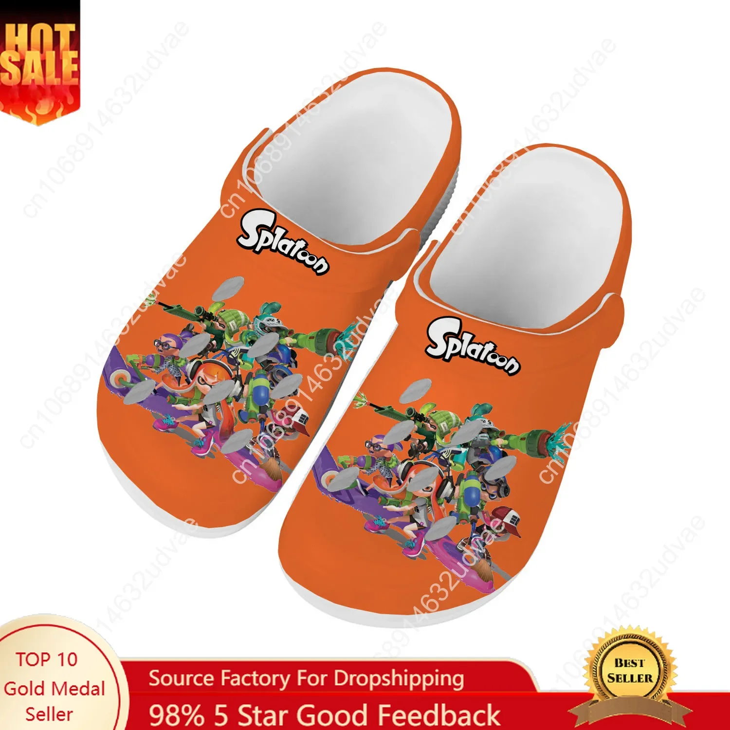 

Splatoons Water Shoes Mens Womens Comfortable Fashion Home Garden Clogs Customizd Sandals Beach Breathable Hole Slippers