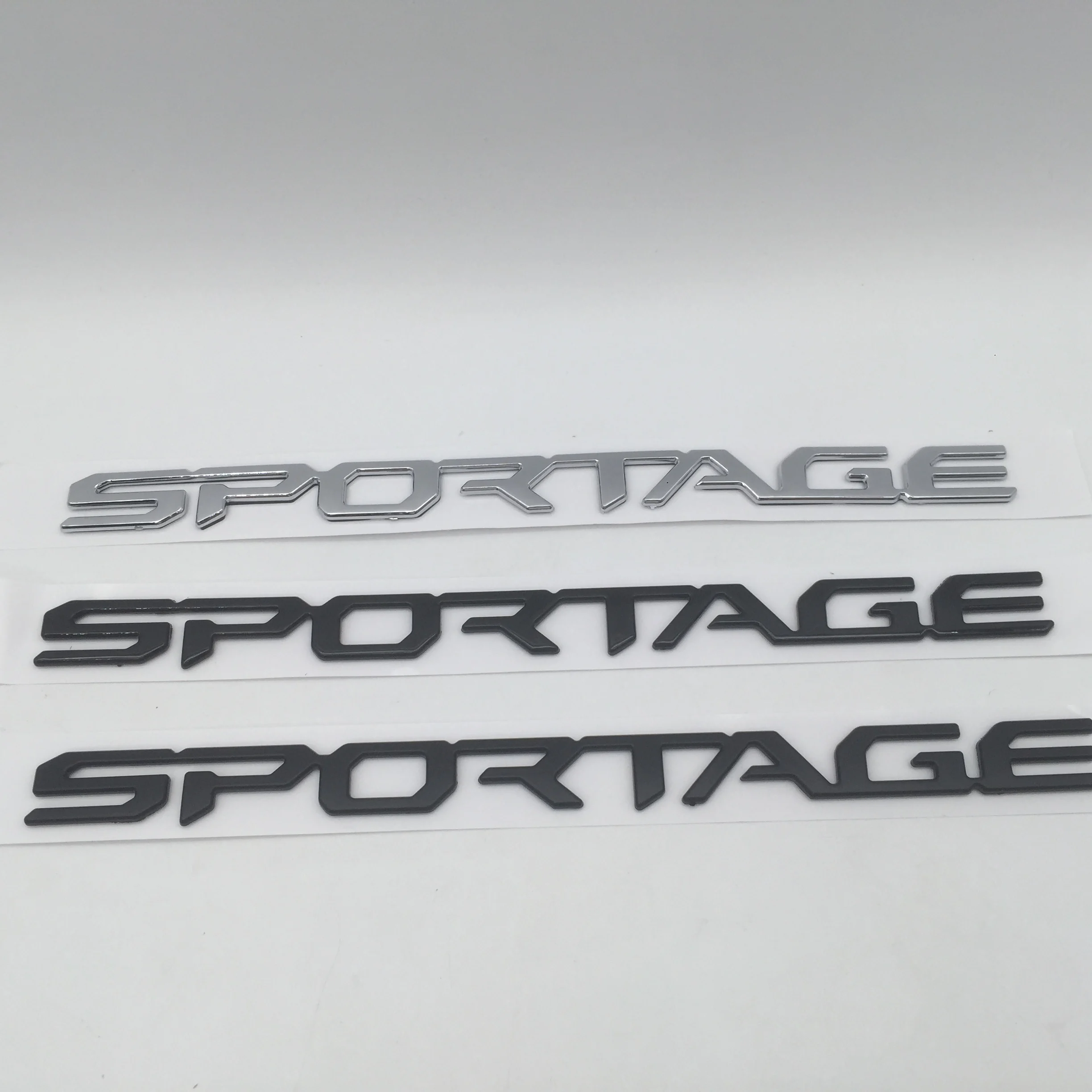 1pcs ABS SPORTAGE car letters Fender side Emblem Rear tail trunk badge sticker Decal styling auto Accessories