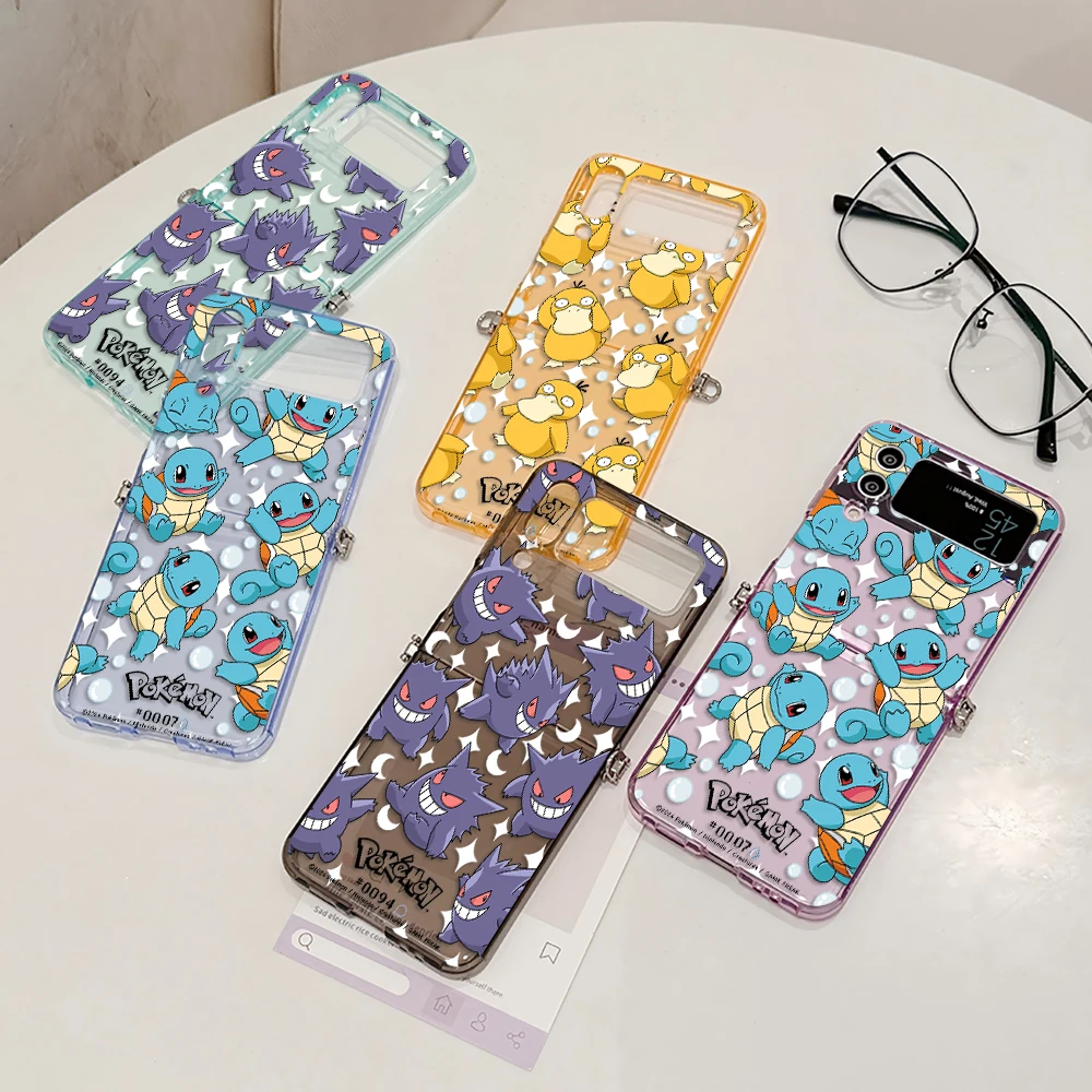 Funda de teléfono para Motorola Moto Razr 40 50 60 Ultra 5G semitransparente plegable suave nuevo Anime Pokémons Pikachus TPU cubierta