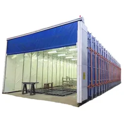 Movable Telescopic Big Paint Booth Retractable Spray Booth Prep Bay Stations Scalable Spray Paint