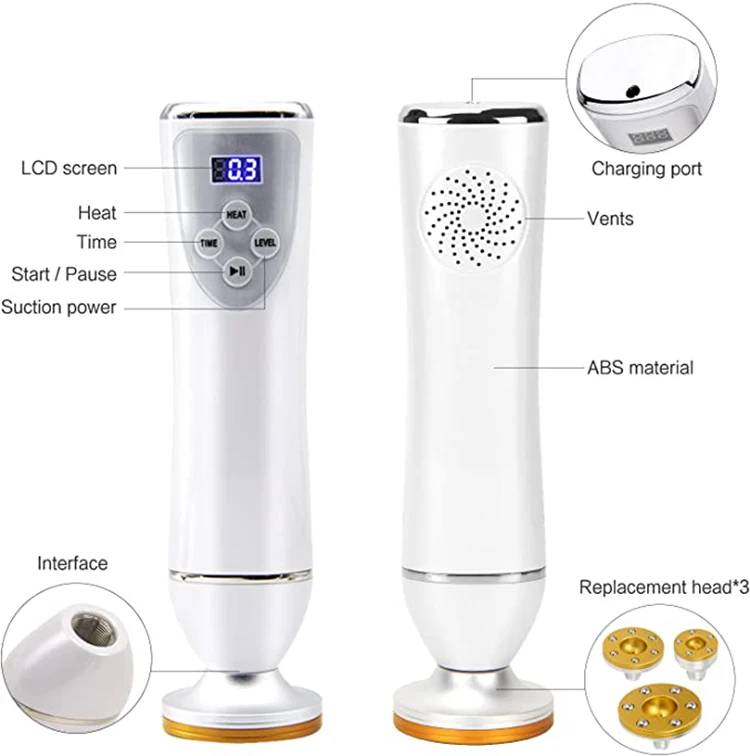 Smart Library Wireless Electric Gua Sha Cupping Scraper Vacuum  Meridian Dredging Instrument For Body Fat Burner And Mass