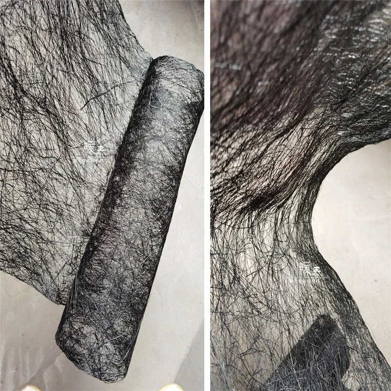 

Black Woven Net Fabric for DIY Fashion Dyeing Originality Wedding Celebration Stage Background Decorate Cloth Fabrics